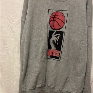 Bella Canvas Crewneck Sweater Gray and Red